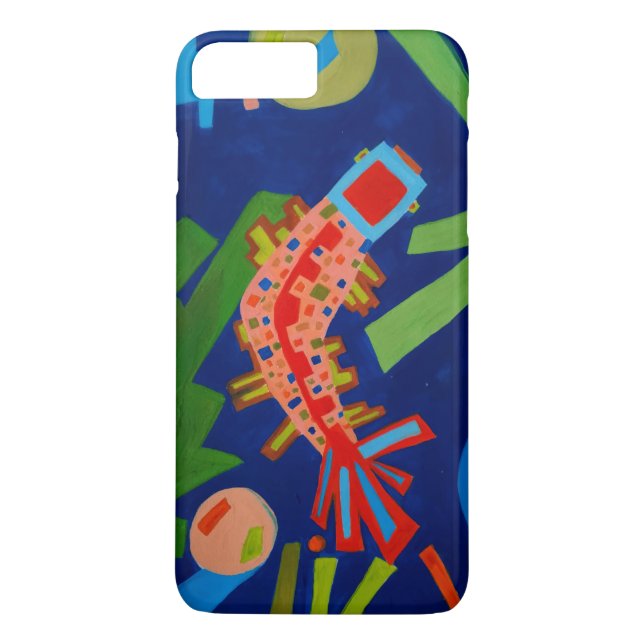 Funda De Case-Mate Para iPhone abstracción, pescado, carpa, cubismo, (Reverso)
