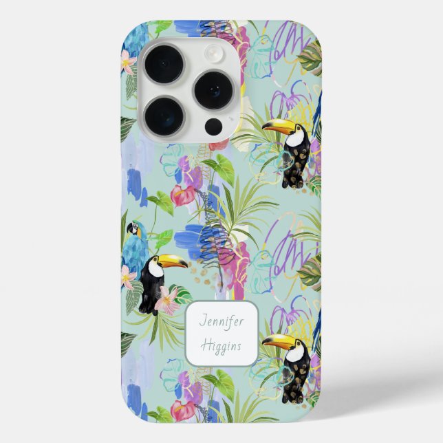 Funda De Case-Mate Para iPhone Abstracciones tropicales (Reverso )