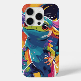 Funda Para iPhone 15 Pro "Abstract Axolotl – Colorful Modern Art Design