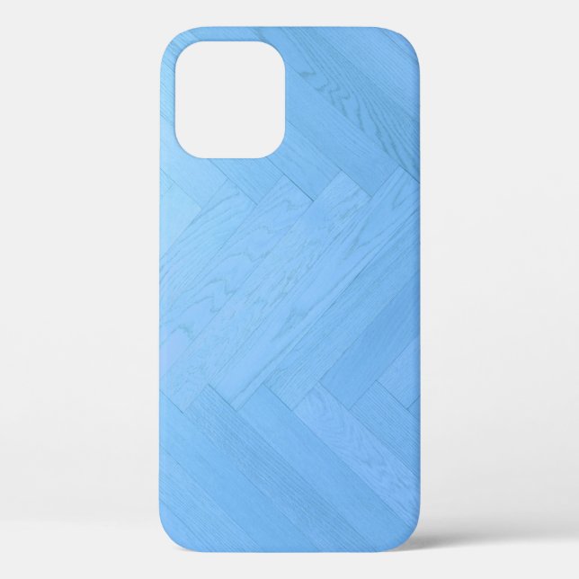 Funda De Case-Mate Para iPhone Abstract Blue Wood Floor Board | (Reverso )