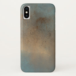 Funda Para iPhone X Abstract Blues Browns Arte pintado