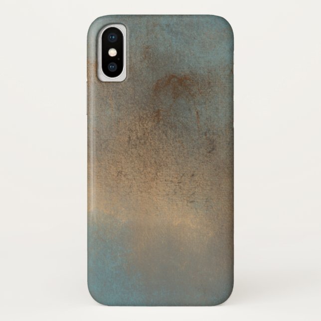 Funda De Case-Mate Para iPhone Abstract Blues Browns Arte pintado (Reverso)