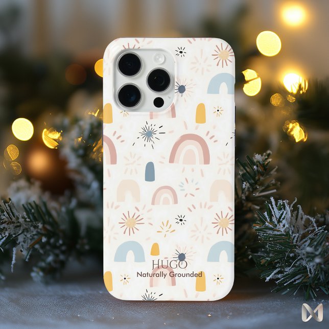Funda De Case-Mate Para iPhone Abstract Boho Rainbow Pattern - Minimalist Nature  (Subido por el creador)