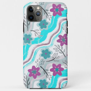 Funda Para iPhone 11 Pro Max Abstract Floral Retro Swirls