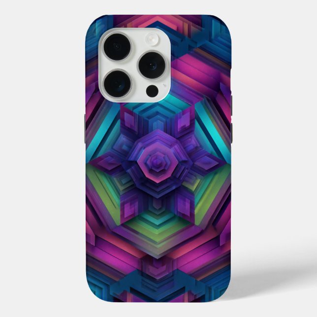 Funda De Case-Mate Para iPhone Abstract Geometric Art – Star Core (Reverso )