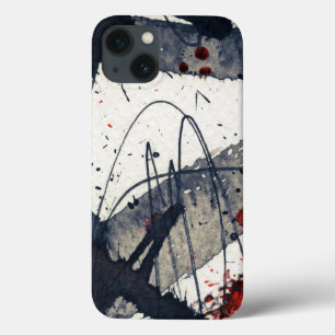 Funda Para iPhone 13 Abstract grunge background, ink texture.