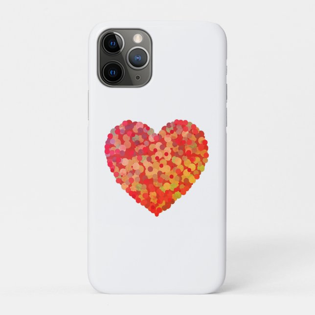 Funda De Case-Mate Para iPhone Abstract Heart Confetti Art (Reverso)