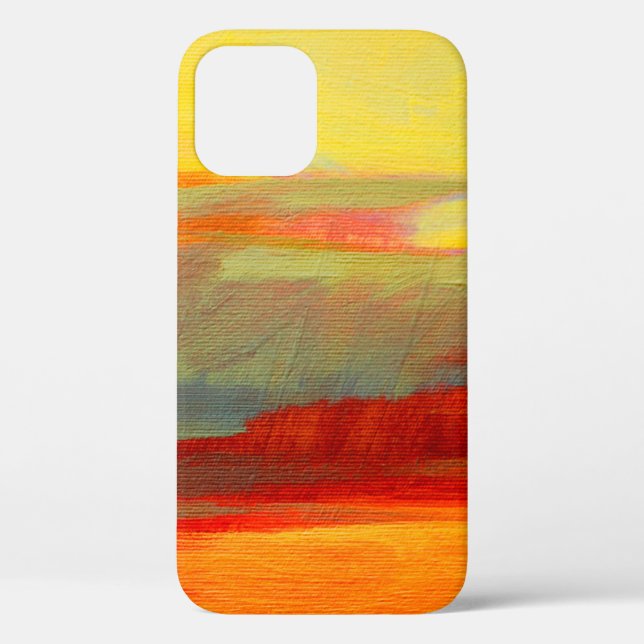Funda De Case-Mate Para iPhone abstract landscape oil painting on canvaspaint,oil (Reverso )