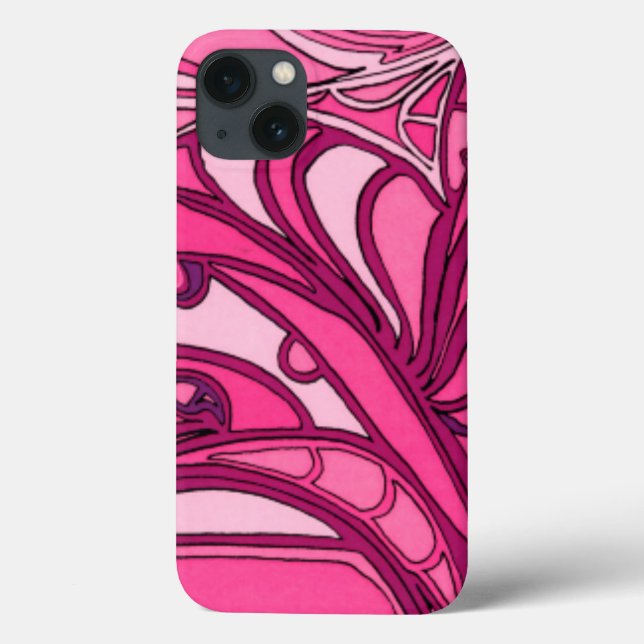 Funda De Case-Mate Para iPhone Abstract Pink Panel Painting (Reverso)