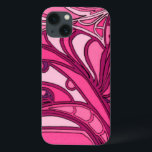Funda Para iPhone 13 Abstract Pink Panel Painting<br><div class="desc">A Daliesque print,  this abstract pink painting by Tina Kafantaris features twisted,  melted lines segmented into three panels. A vibrant surrealist print that would look great on a number of products. Get yours today!</div>