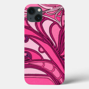 Funda Para iPhone 13 Abstract Pink Panel Painting