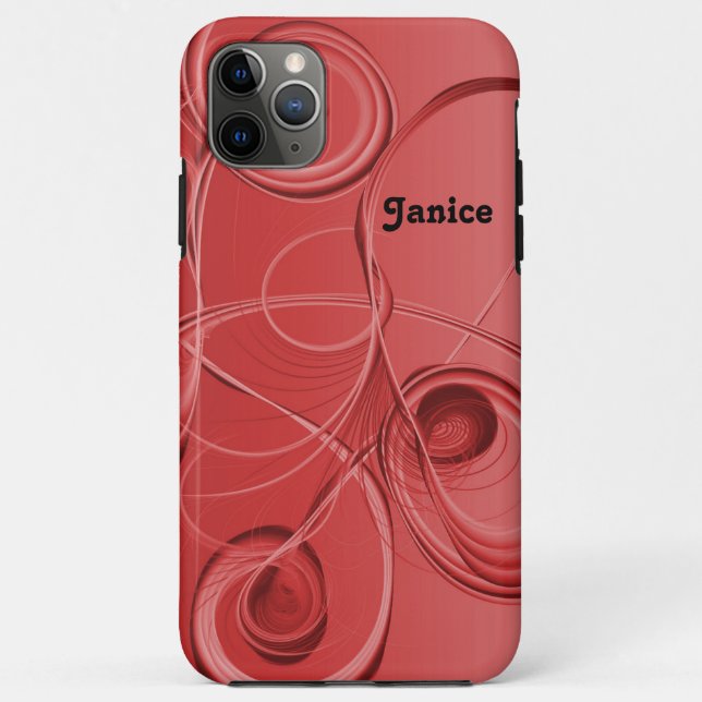 Funda De Case-Mate Para iPhone Abstract Swirls en rojo (Reverso)