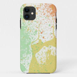 Abstract Watercolor Splatter iPhone 5 Funda