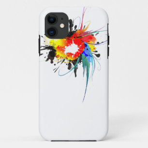 title_seo2 Abstract Wild Parrot Paint Splatters