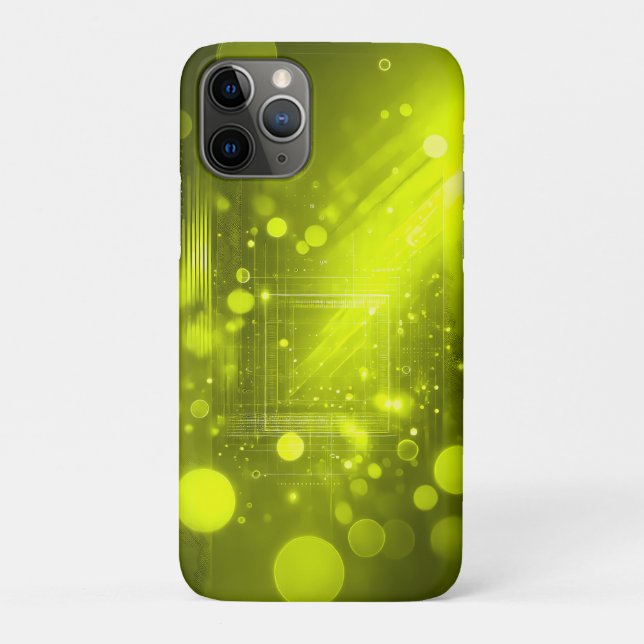 Funda De Case-Mate Para iPhone Abstract yellow lights and shapes (Reverso)