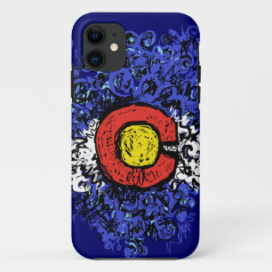 Funda Para iPhone 11 Abstracta rápidamente la bandera de Colorado