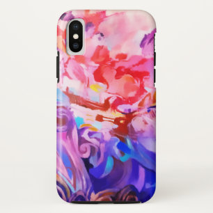 Funda Para iPhone X Abstracto de color de agua Pincel colorido Arte