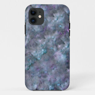 Funda Para iPhone 11 Abstracto de granito de cuarzo verde azulado azul 