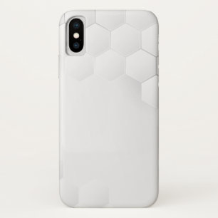 Funda Para iPhone X abstracto de hexágono blanco