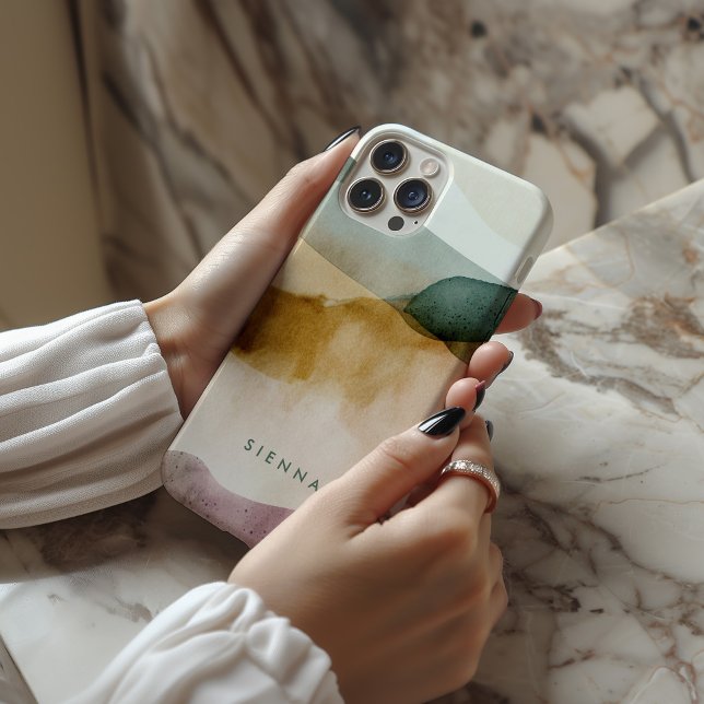 Funda De Case-Mate Para iPhone Abstracto de tono de tierra personalizado acuarela (Subido por el creador)