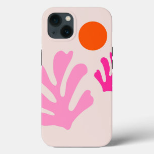 Funda Para iPhone 13 Abstracto deja sin efecto formas modernas Naranjas