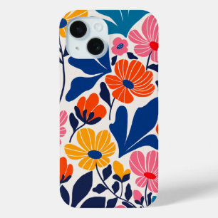 Funda Para iPhone 15 Abstracto Floral Contemporáneo Inspirado en Matiss