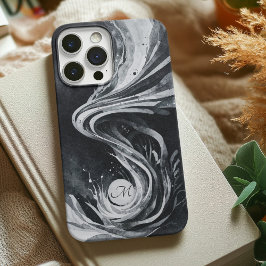 Funda Para iPhone 13 Abstracto Gris Arte Bañón Agua Canvas acuáticas