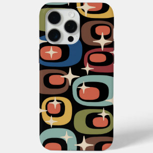 Funda Para iPhone 15 Pro Max Abstracto Moderno de Mitad de Siglo Retro
