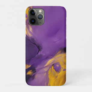Funda Para iPhone 11 Pro Abstracto Morado y Dorado