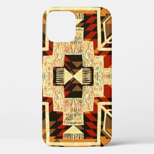 Funda Para iPhone 12 Abstracto nativo americano de vintage mano.