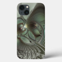 Abstracto Olive Sage Green Grey Fractal Art Fantas
