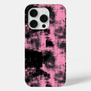 Funda Para iPhone 15 Pro abstracto rosa y negro