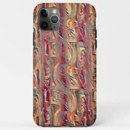 Funda Para iPhone 11 Pro Max Abstrato entalhado em salmão e vermelho gradiente