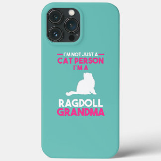 Funda Para iPhone 13 Pro Max Abuela Cat Ragdoll Abuela