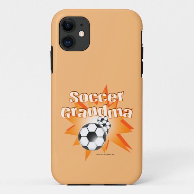 Funda De Case-Mate Para iPhone Abuela de fútbol (Reverso)