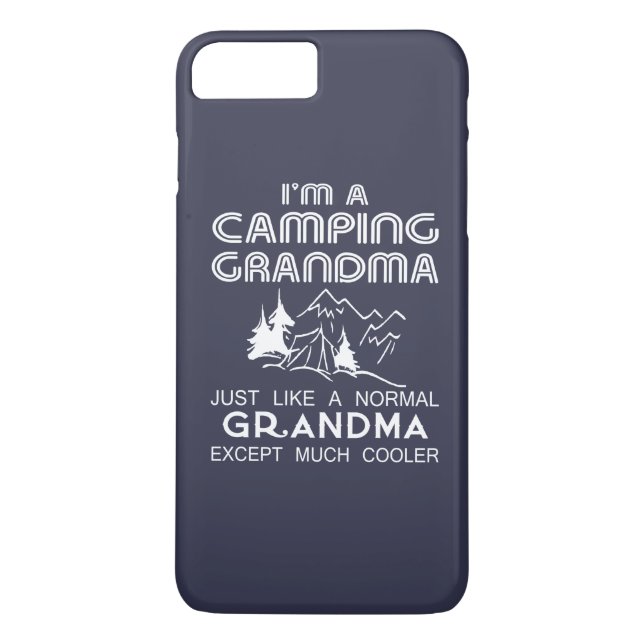 Funda De Case-Mate Para iPhone Abuela que acampa (Reverso)