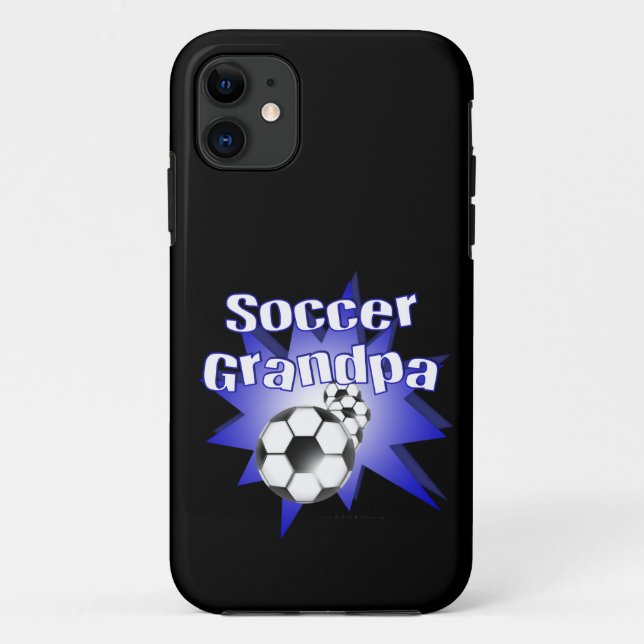 Funda De Case-Mate Para iPhone Abuelo de fútbol (Reverso)