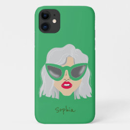 Funda Para iPhone 11 Abuelo de Guay con nombre personalizado de anteojo