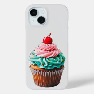 Funda Para iPhone 15 Abundante Ilustracion de tarta de cumpleaños Clipa
