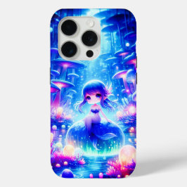 Funda Para iPhone 15 Pro Abyss-Chibi Mermaid Glow
