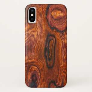 Funda Para iPhone X Acabado de Cocobolo (madera)