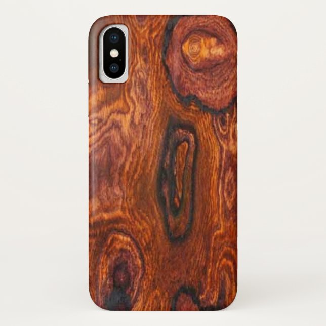 Funda De Case-Mate Para iPhone Acabado de Cocobolo (madera) (Reverso)