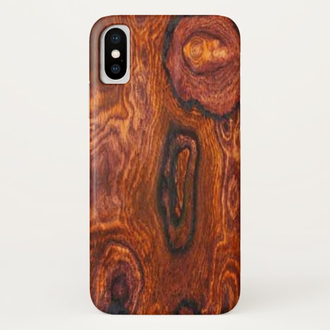 Funda De Case-Mate Para iPhone Acabado de Cocobolo (madera) (Reverso)