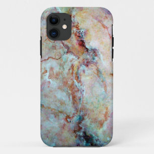 Funda Para iPhone 11 Acabado de piedra rosa de mármol arco iris