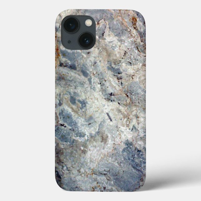 Funda De Case-Mate Para iPhone Acabado en mármol blanco azul hielo (Reverso)