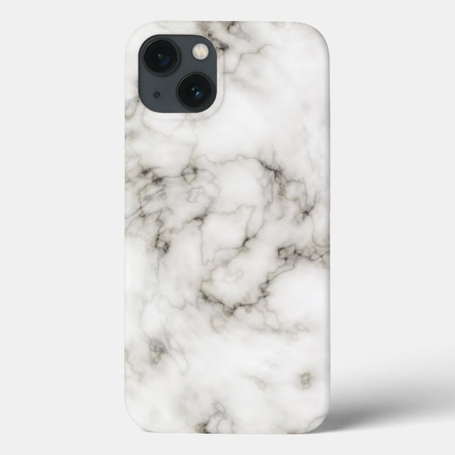 Funda De Case-Mate Para iPhone acabado en mármol blanco y negro (Reverso)