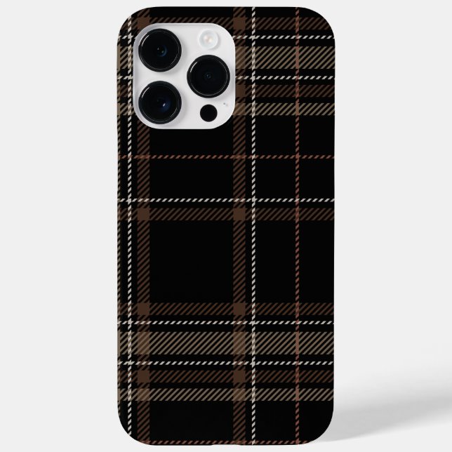 Funda De Case-Mate Para iPhone Academia Black Plaid (Reverso)