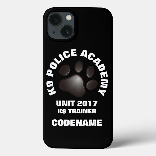 FUNDA DE Case-Mate PARA iPhone ACADEMIA DE POLICÍA K9 (Reverso)