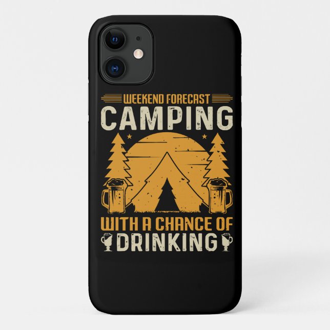 Funda De Case-Mate Para iPhone Acampada y bebida (Reverso)