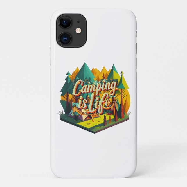Funda De Case-Mate Para iPhone Acampar es Vida (Reverso)